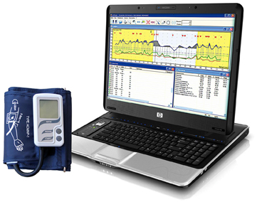 24-hour monitoring of blood pressure and heart rate 